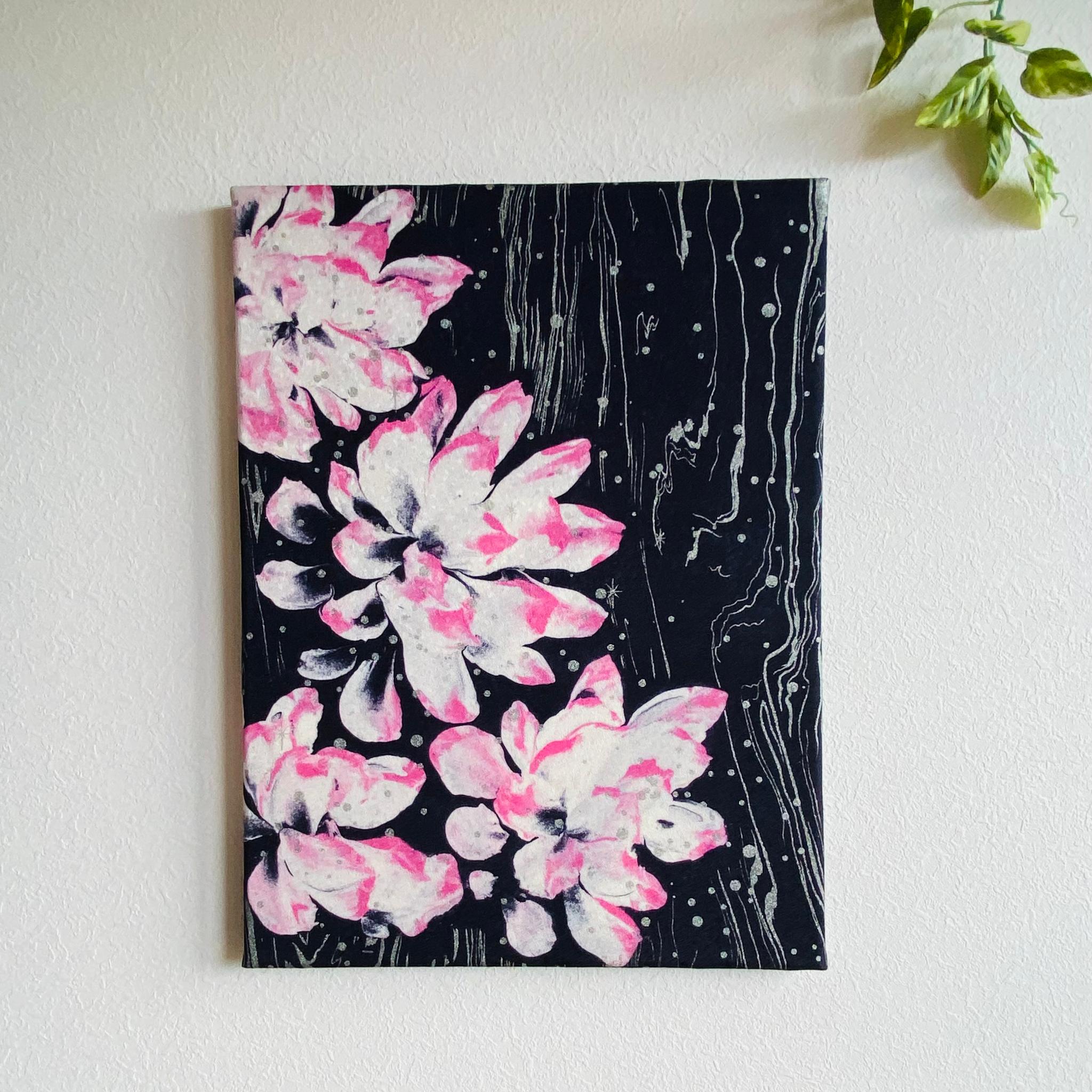 ファブリックアートパネル【蓮】 | 2枚目